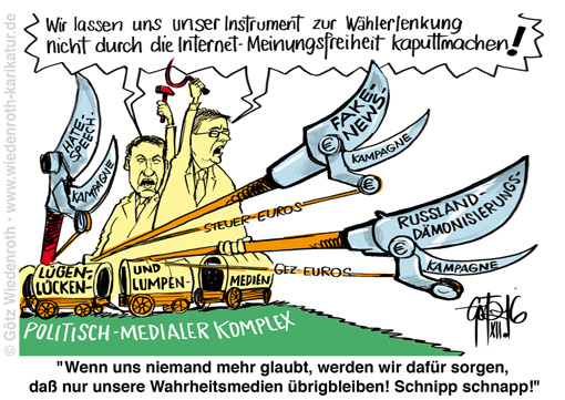 Karikatur_Luegenpresse_Medien_Journalismus_Zensur_Konkurrenz_Fake_News_Hate_Speech